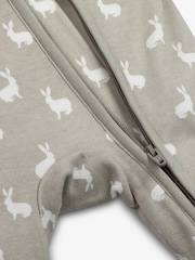 The Little Tailor Baby Front Zip Soft 100% Cotton Sleepsuit - Image 7 of 7