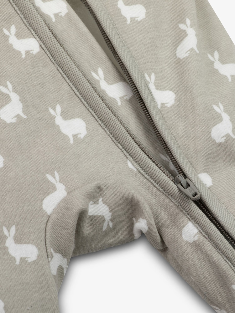 The Little Tailor Baby Front Zip Soft 100% Cotton Sleepsuit - Image 7 of 7