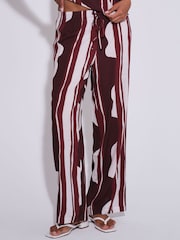 South Beach Gestreifte Hose mit weitem Bein - Bild 4 von 4