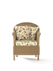 Laura Ashley Natural Garden Bewley Indoor Rattan Lounging Set With Gosford Cranberry Cushions - Image 2 of 4