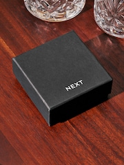 Silver Blue Hip Flask and Pocket Square Gift Set - Image 3 of 3