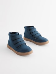Navy Blue Wide Fit (G) Touch Fastening WARM LINED Boots - Image 1 of 1