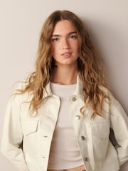Cream Cotton Utility Jacket - Image 1 of 6