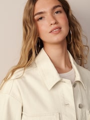 Cream Cotton Utility Jacket - Image 3 of 6
