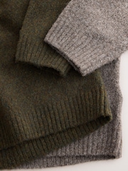 Neutral/Khaki Green Two Pack Relaxed Fit Cosy Cardigan - Image 10 of 10