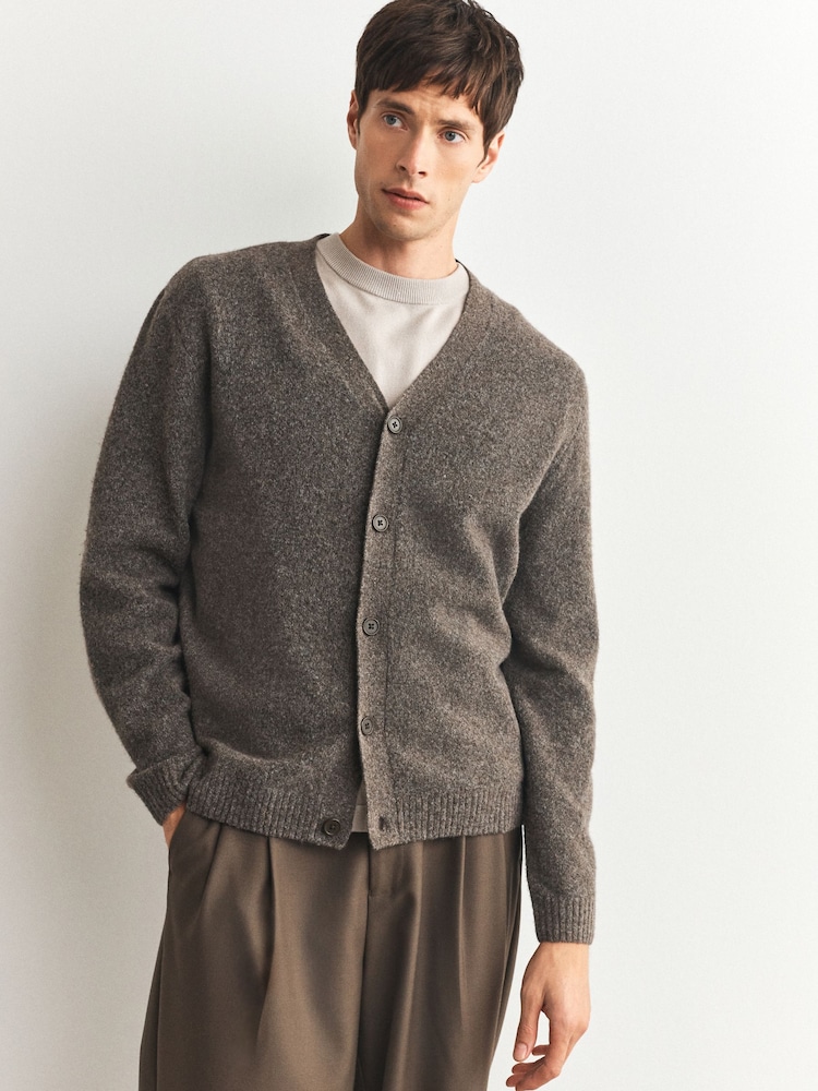 Neutral/Khaki Green Two Pack Relaxed Fit Cosy Cardigan - Image 2 of 10 Neutral/Khaki Green Two Pack Relaxed Fit Cosy Cardigan - Image 2 of 10