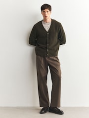 Neutral/Khaki Green Two Pack Relaxed Fit Cosy Cardigan - Image 5 of 10