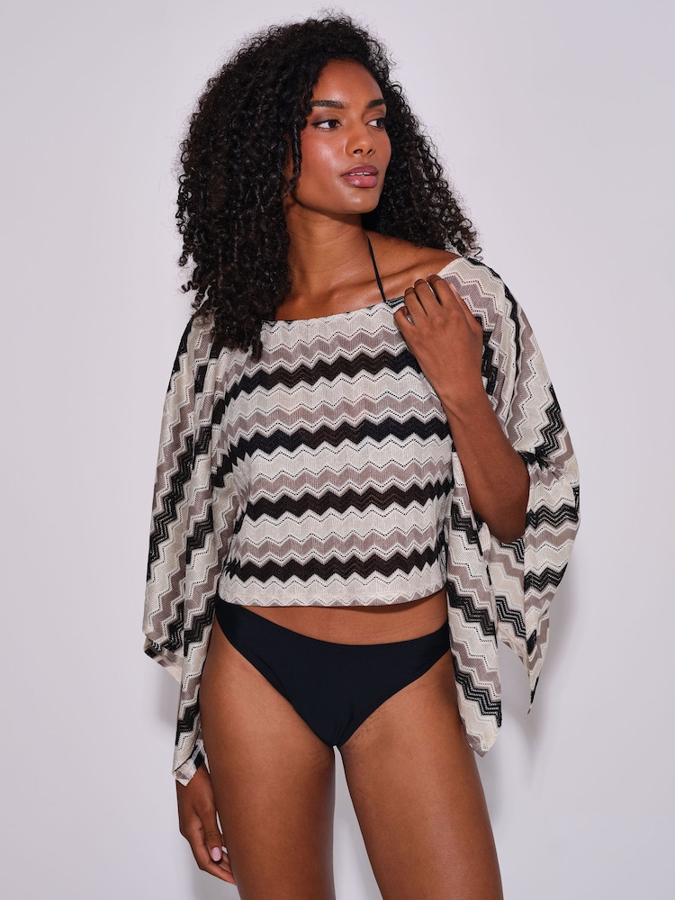 South Beach Crochet Poncho Cover-Up - Obrázek 1 z 4