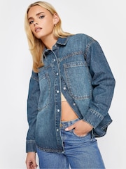 PixieGirl Petite Blue Denim Shacket - Image 2 of 5