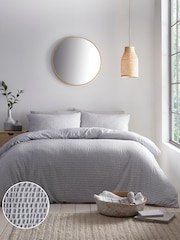 Appletree Grey Altro 100% Cotton Duvet Cover Set - Image 1 of 5