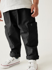Black Side Pocket Pull-On Trousers (3mths-7yrs) - Image 1 of 6