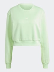 adidas Green Sportswear All Szn Fleece Crop Sweatshirt - Image 7 of 7