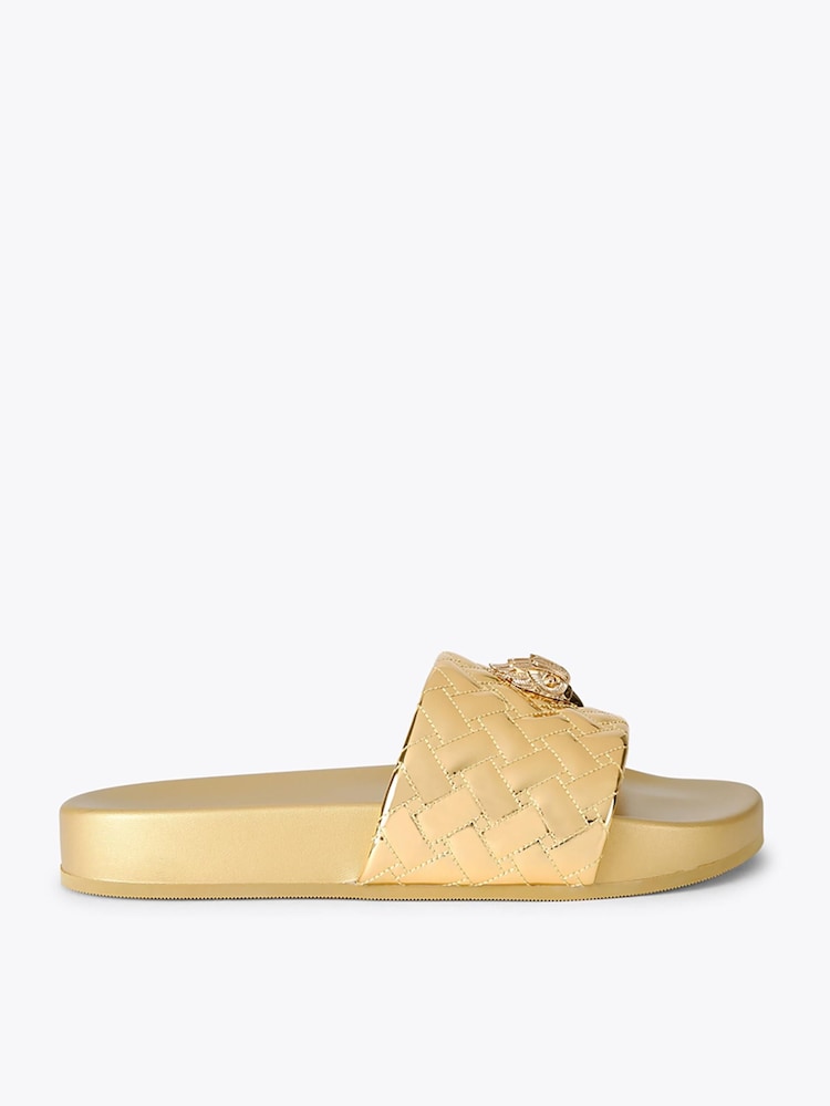 Kurt Geiger London Gold Meena Eagle Sandals - Image 1 of 5 Kurt Geiger London Gold Meena Eagle Sandals - Image 1 of 5