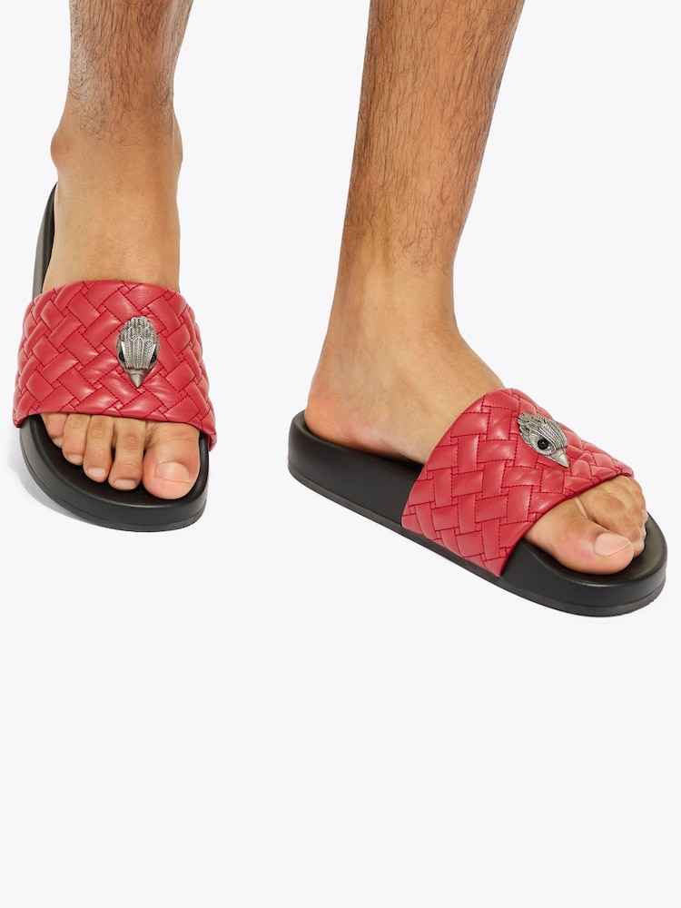 Kurt Geiger London Red Meena Eagle Sandals - Image 2 of 5 Kurt Geiger London Red Meena Eagle Sandals - Image 2 of 5
