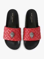Kurt Geiger London Red Meena Eagle Sandals - Image 3 of 5