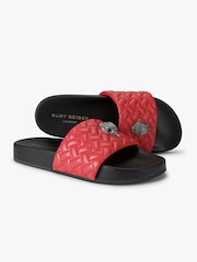 Kurt Geiger London Red Meena Eagle Sandals - Image 4 of 5
