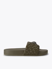 Kurt Geiger London Khaki Green Meena Eagle Sandals - Image 1 of 5
