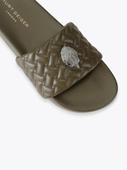 Kurt Geiger London Khaki Green Meena Eagle Sandals - Image 5 of 5