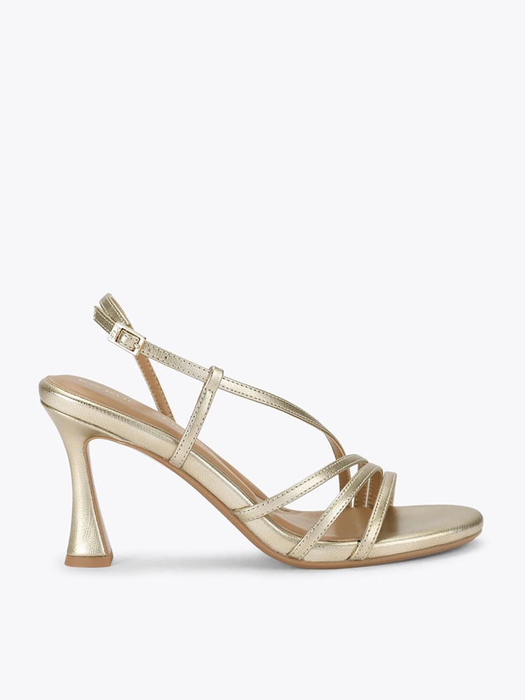 KG Kurt Geiger Gold Aero Heeled Sandals - Image 1 of 5