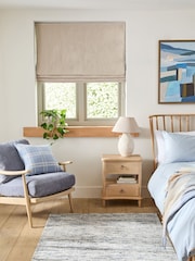 Natural Ready Made Roman Blind Blackout Linen Look - Image 1 of 8