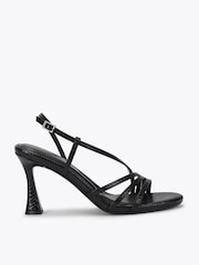 KG Kurt Geiger Black Aero Heeled Sandals - Image 1 of 5
