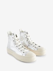 Converse Silver Chuck Taylor All Stars Lift Trainers - Image 6 of 11