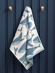 Blue Whale 100% Cotton Towel - Image 1 of 4