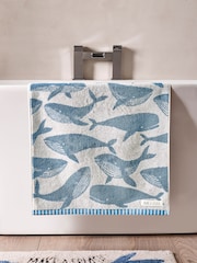 Blue Whale 100% Cotton Towel - Image 2 of 4