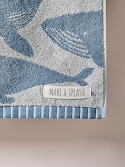 Blue Whale 100% Cotton Towel - Image 3 of 4