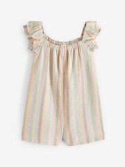 Pastel Rainbow Frill Sleeve Playsuit (3mths-7yrs) - Image 1 of 2
