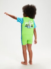 Speedo Green Kids Character Printed Float Suit - Image 2 of 9