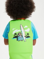 Speedo Green Kids Character Printed Float Suit - Image 4 of 9