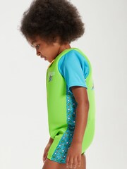 Speedo Green Kids Character Printed Float Suit - Image 5 of 9