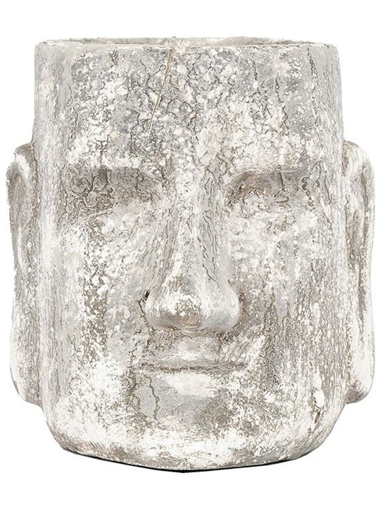 Gallery Home White Cabazon Antique Head Planter Pot Small - Image 2 of 9