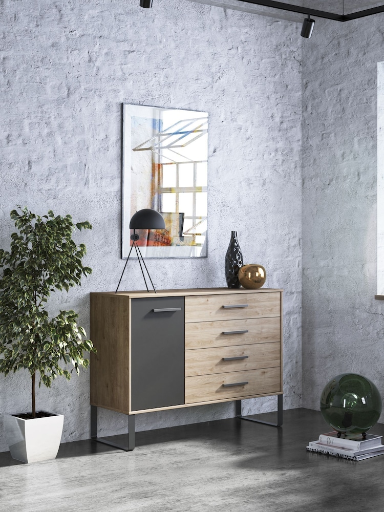Wiemann Oak Jenson Chest of Wide Drawers - Image 1 of 2 Wiemann Oak Jenson Chest of Wide Drawers - Image 1 of 2