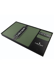 Lara-May Set of 6 Olive Green Leather Coasters and Placemats - Image 4 of 4