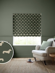 Emily Bond Fern Green 100% Cotton Peggy Made to Measure Roman Blinds - Image 1 of 6