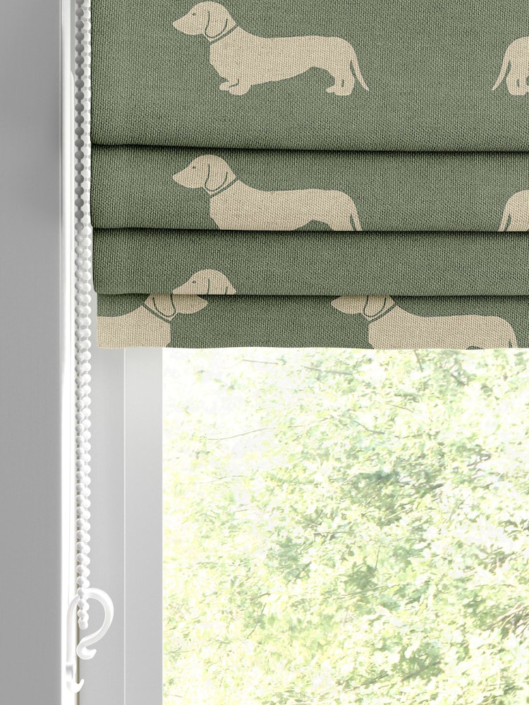Emily Bond Fern Green 100% Cotton Peggy Made to Measure Roman Blinds - Image 2 of 6