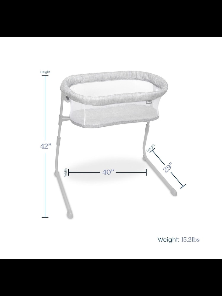 Halo Heather Weave BassiNest Flex Sleeper Crib - Image 14 of 14
