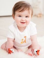 JoJo Maman Bébé Fox Wrist Soft Rattles - Image 1 of 3