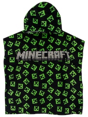 Character Green Minecraft Creeper Swim & Beach Towel 100% Cotton Poncho - Image 1 of 4