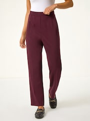 Roman Red Petite Straight Leg Ponte Stretch Trousers - Image 4 of 6