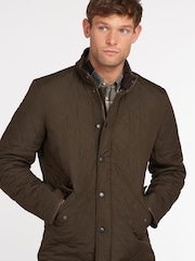 Barbour® Olive Green Powell Quilted Jacket - Image 1 of 13