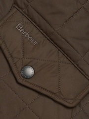 Barbour® Olive Green Powell Quilted Jacket - Image 12 of 13
