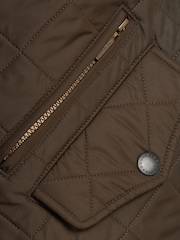 Barbour® Olive Green Powell Quilted Jacket - Image 13 of 13