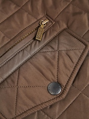 Barbour® Olive Green Powell Quilted Jacket - Image 7 of 13