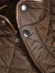 Barbour® Olive Green Powell Quilted Jacket - Image 8 of 13