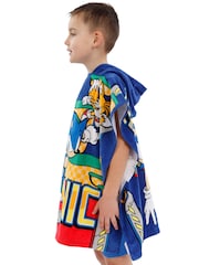 Character Blue Sonic 100% Cotton Poncho - Image 9 of 9