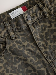 Khaki Leopard Mid Rise Relaxed Barrel Jeans - Image 3 of 3