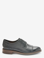 Schwarz - Forever Comfort® Schnürschuhe aus Leder im Budapester-Stil - Bild 1 von 4